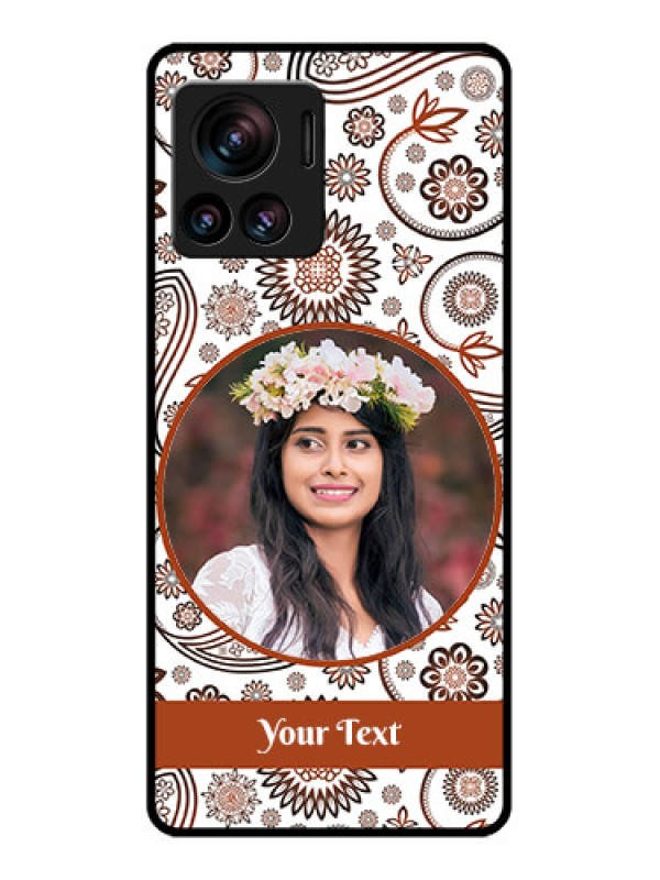 Custom Edge 30 Ultra Custom Metal Phone Case - Abstract Flower Design