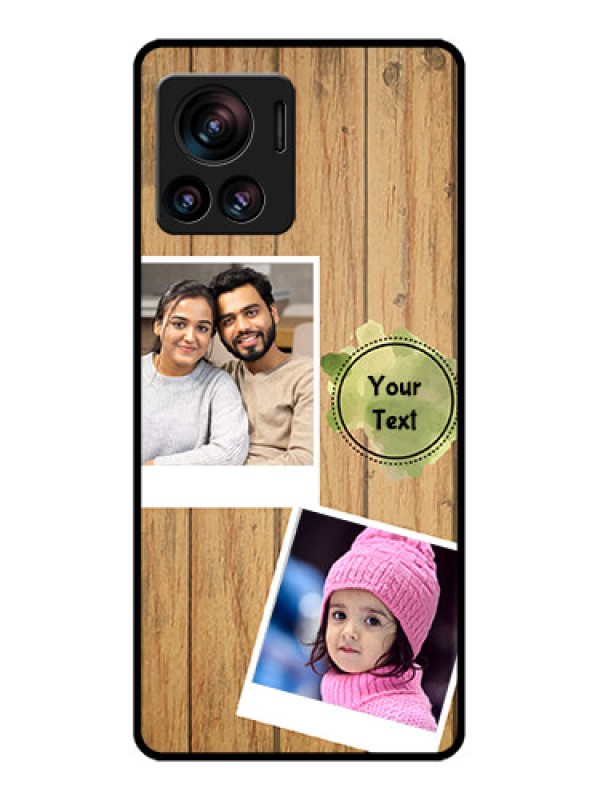 Custom Edge 30 Ultra Custom Metal Phone Case - Wooden Texture Design