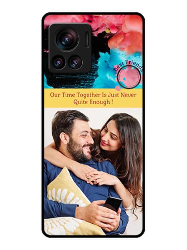Custom Edge 30 Ultra Custom Metal Phone Case - Quote With Acrylic Painting Design