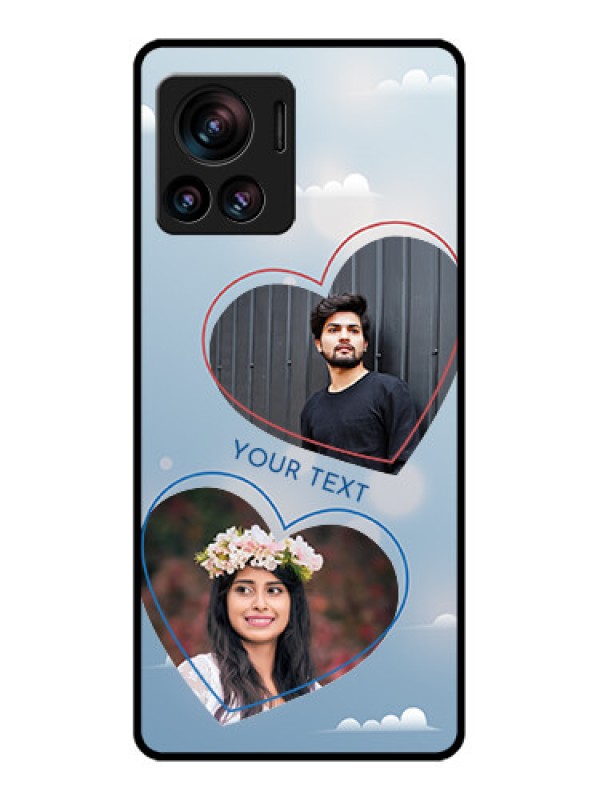 Custom Edge 30 Ultra Custom Metal Phone Case - Blue Color Couple Design