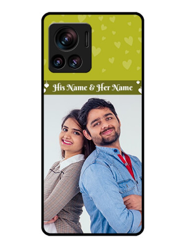 Custom Edge 30 Ultra Custom Metal Phone Case - You and Me Heart Design
