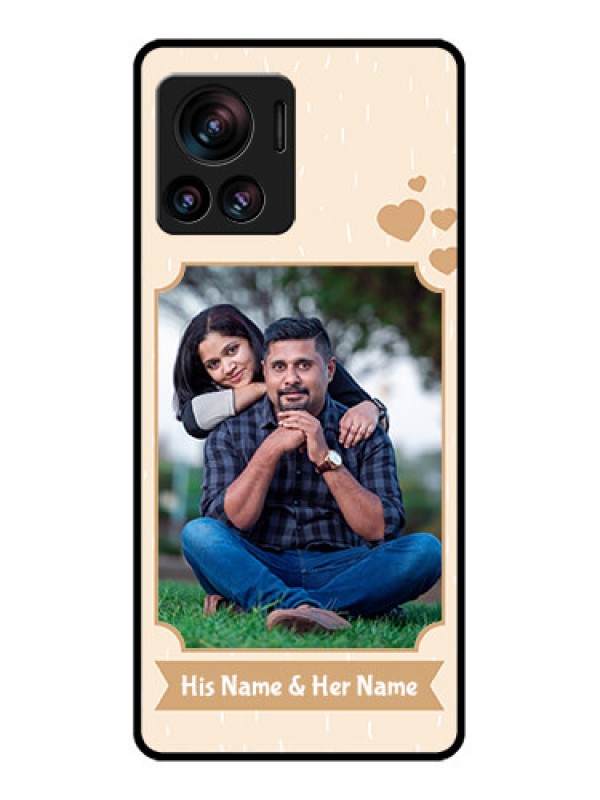 Custom Edge 30 Ultra Custom Metal Phone Case - With Confetti Love Design