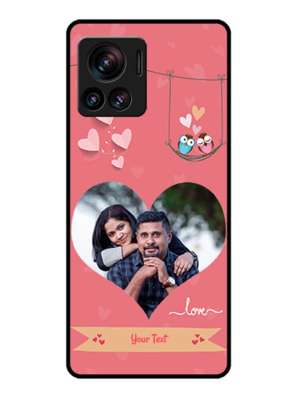 Custom Edge 30 Ultra Custom Metal Phone Case - Peach Color Love Design