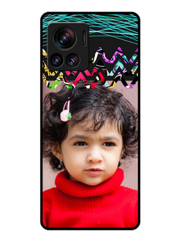 Custom Edge 30 Ultra Custom Metal Phone Case - Neon Abstract Design