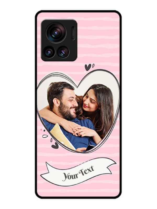 Custom Edge 30 Ultra Custom Metal Phone Case - Vintage Heart Design