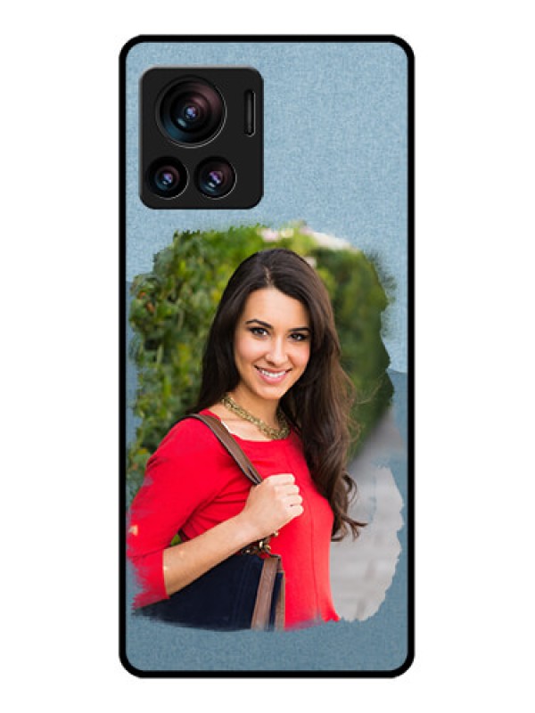 Custom Edge 30 Ultra Custom Metal Phone Case - Grunge Line Art Design