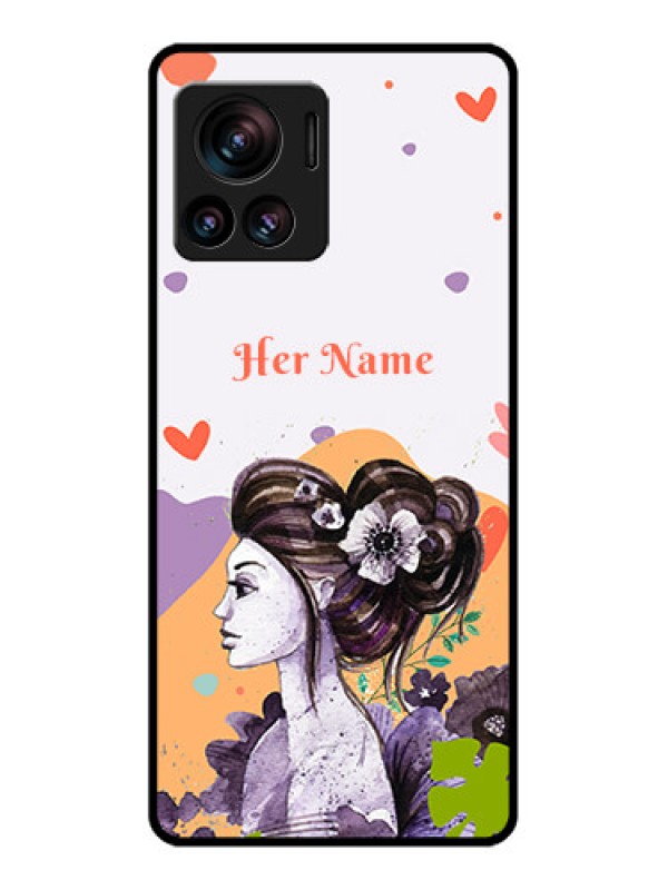 Custom Edge 30 Ultra Custom Metal Phone Case - Woman And Nature Design