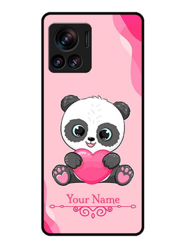 Custom Edge 30 Ultra Custom Metal Phone Case - Cute Panda Design