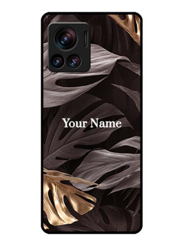 Custom Edge 30 Ultra Custom Metal Phone Case - Wild Leaves Digital Paint Design
