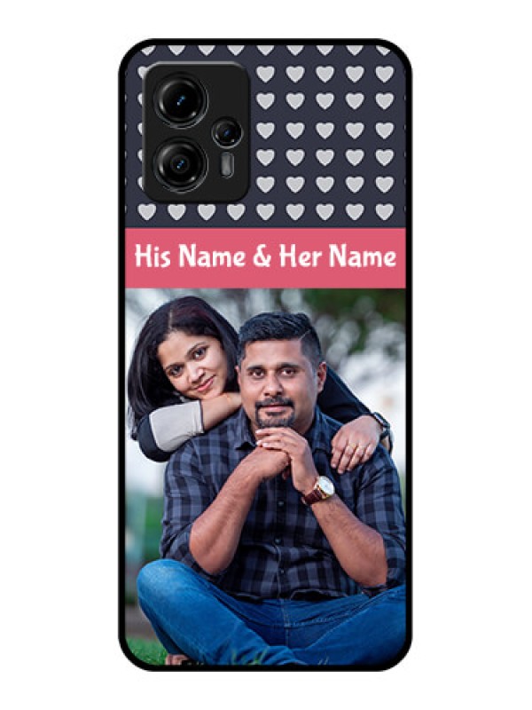 Custom Moto G13 Custom Metal Phone CaseLove Symbols Design