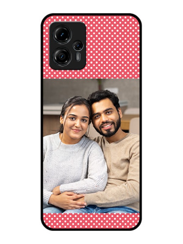 Custom Moto G13 Custom Metal Phone CaseWhite Dotted Design