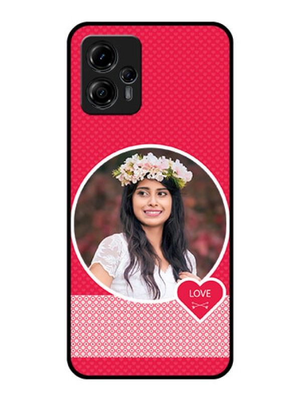 Custom Moto G13 Custom Metal Phone CasePink Color Pattern Design