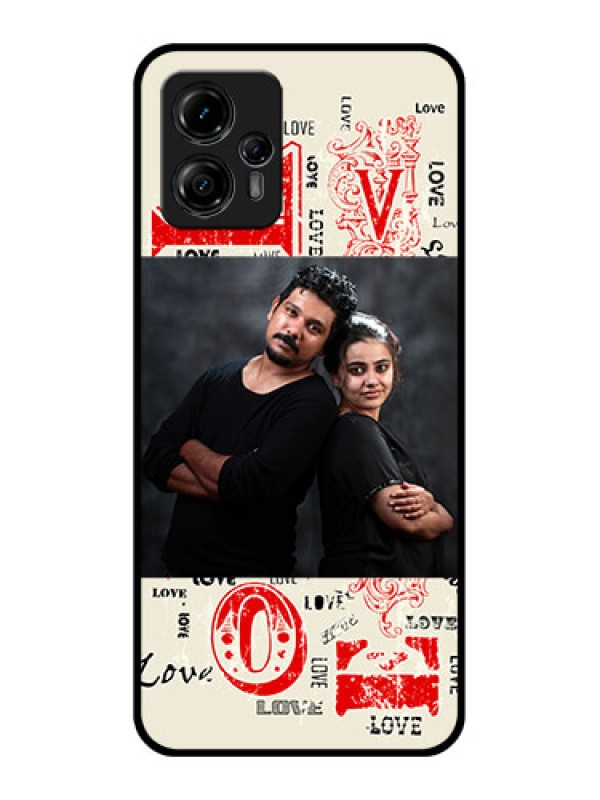 Custom Moto G13 Custom Metal Phone CaseTrendy Love Design Case