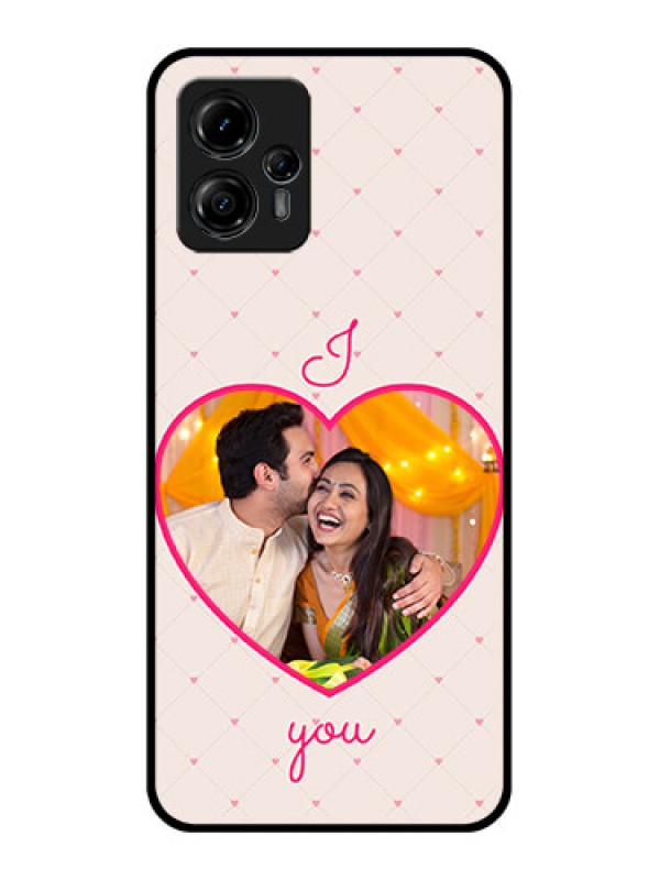 Custom Moto G13 Custom Metal Phone CaseHeart Shape Design