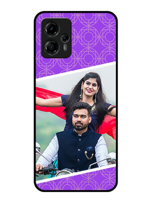 Custom Moto G13 Custom Metal Phone CaseViolet Color Pattern Design