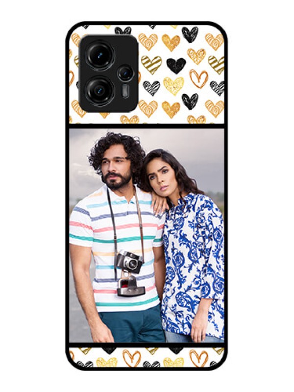 Custom Moto G13 Custom Metal Phone CaseLove Symbol Design