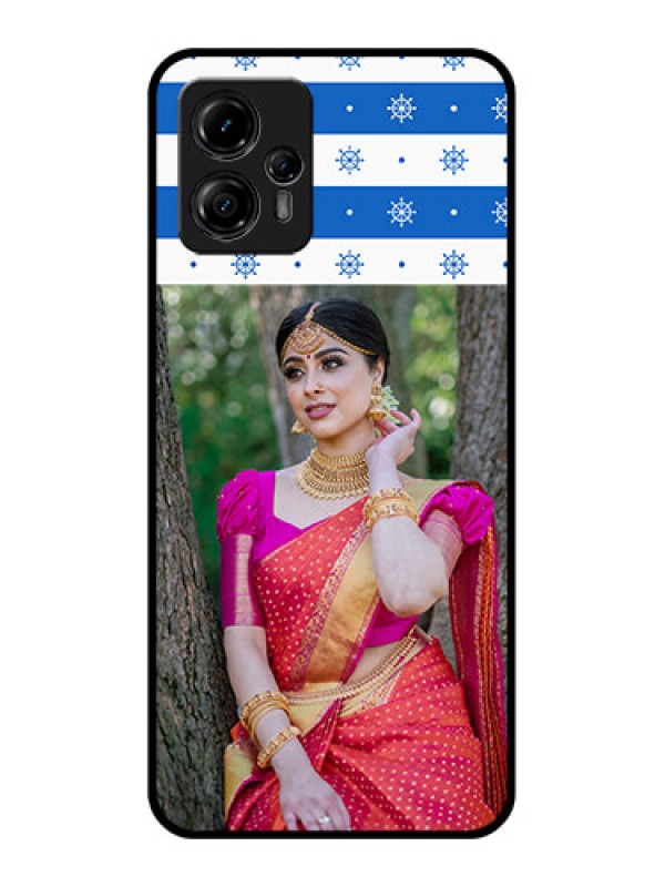 Custom Moto G13 Custom Metal Phone CaseSnow Pattern Design