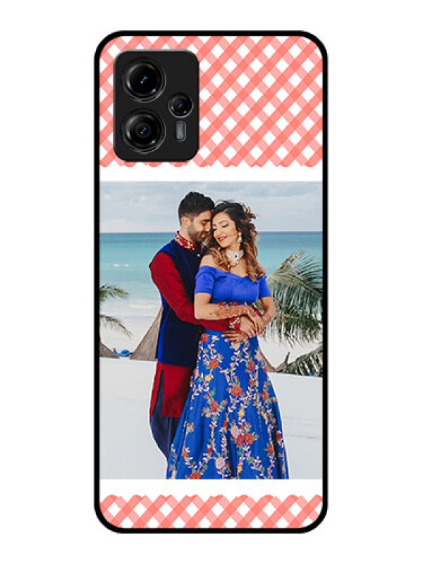 Custom Moto G13 Custom Metal Phone CasePink Pattern Design