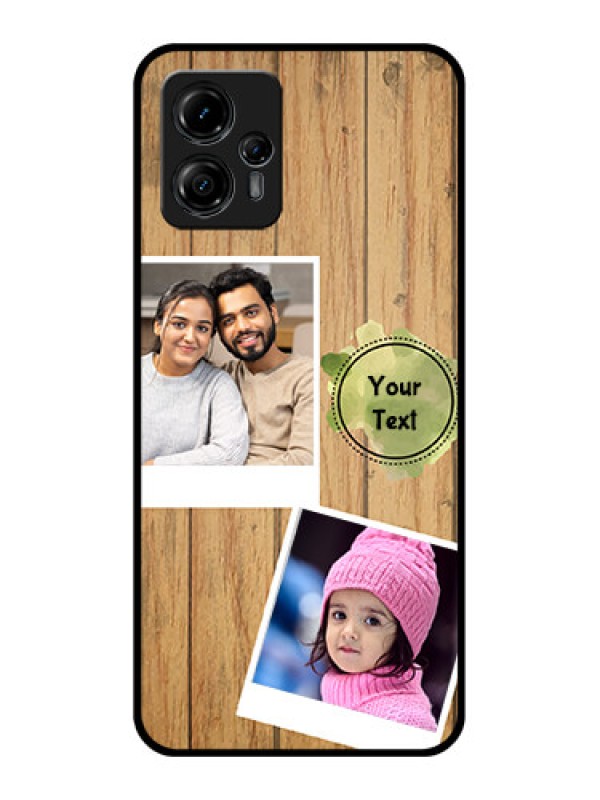 Custom Moto G13 Custom Metal Phone CaseWooden Texture Design