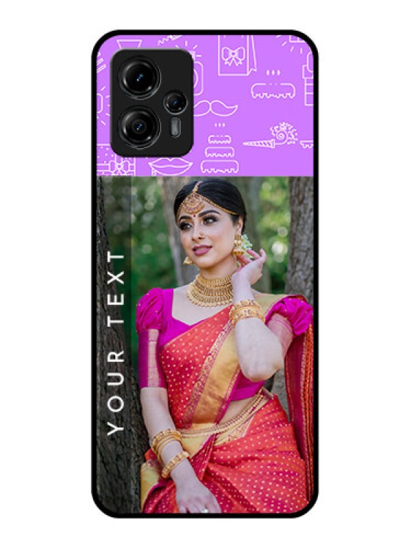 Custom Moto G13 Custom Metal Phone CaseBirthday Icons Design