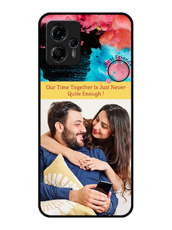 Custom Moto G13 Custom Metal Phone CaseQuote With Acrylic Painting Design