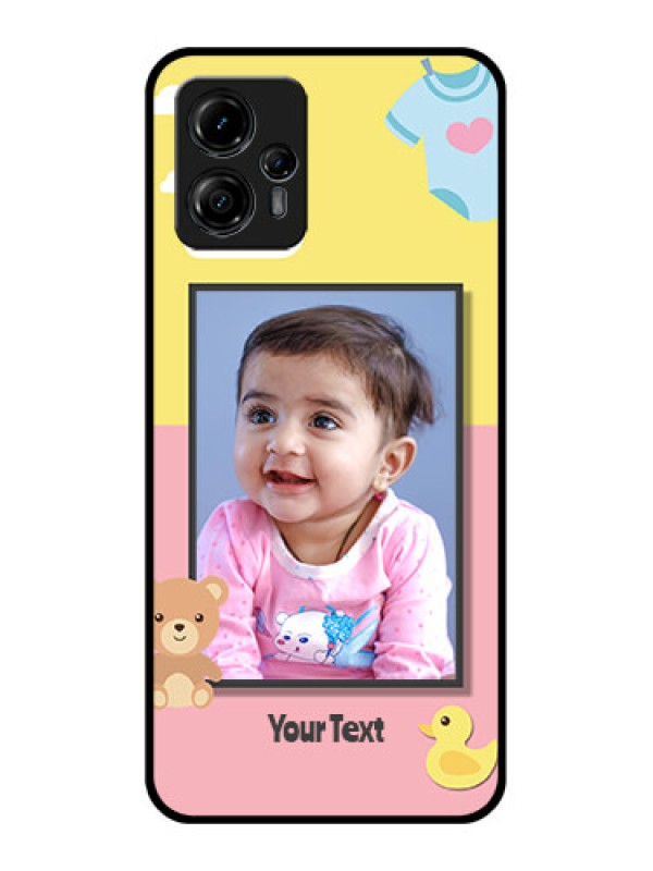Custom Moto G13 Custom Metal Phone CaseKids 2 Color Design
