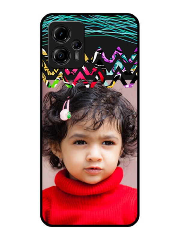 Custom Moto G13 Custom Metal Phone CaseNeon Abstract Design