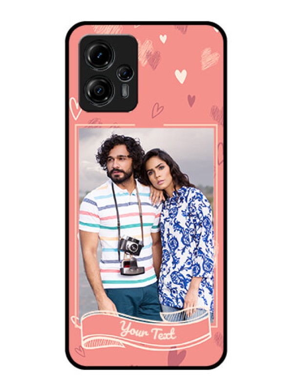 Custom Moto G13 Custom Metal Phone CaseLove Doodle Art Design
