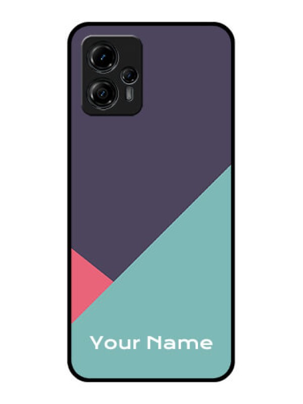 Custom Moto G13 Custom Metal Phone CaseTri Color Abstract Design