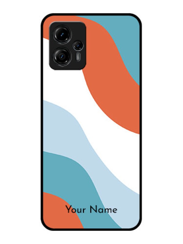 Custom Moto G13 Custom Metal Phone CaseColoured Waves Design