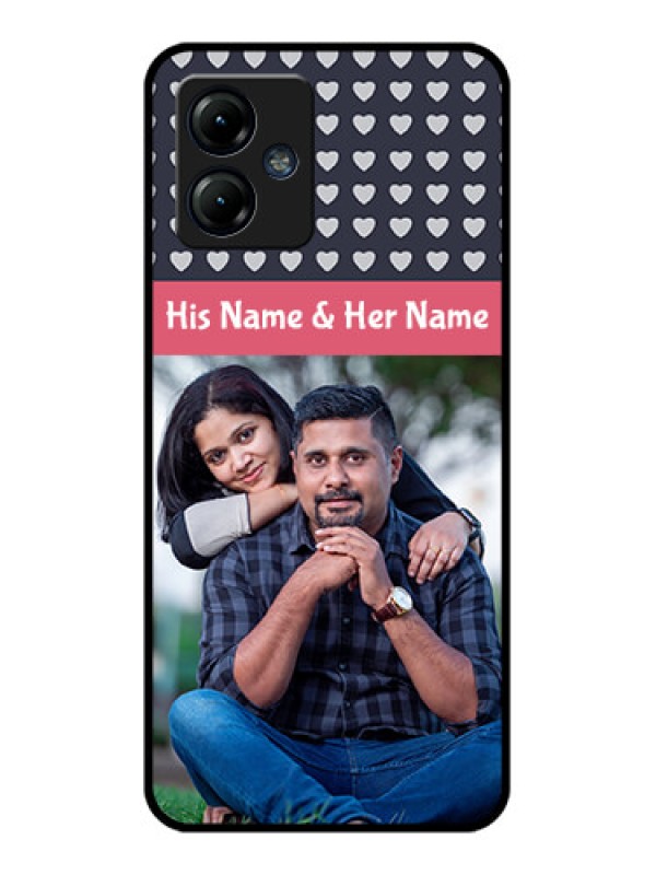 Custom Moto G14 Custom Metal Phone CaseLove Symbols Design