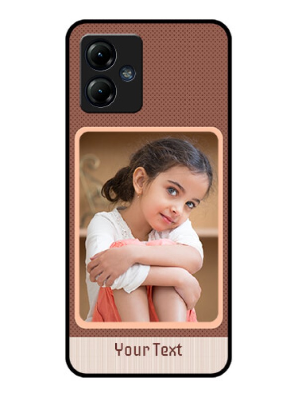 Custom Moto G14 Custom Metal Phone CaseSimple Pic Upload Design