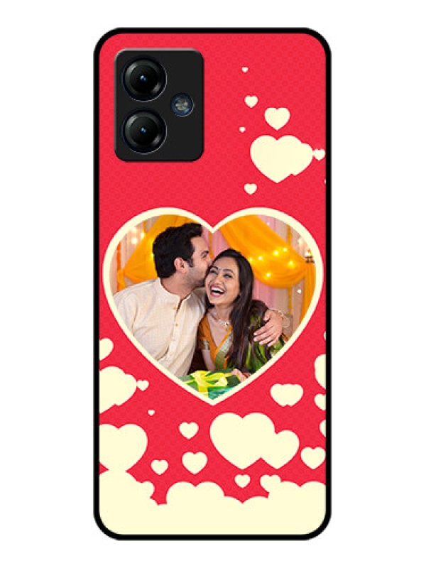 Custom Moto G14 Custom Metal Phone CaseLove Symbols Phone Cover Design