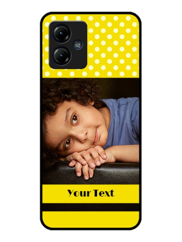 Custom Moto G14 Custom Metal Phone CaseBright Yellow Case Design