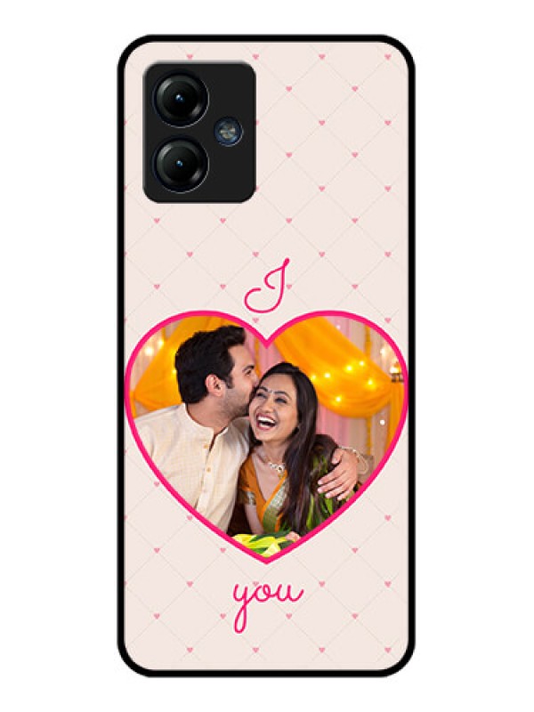 Custom Moto G14 Custom Metal Phone CaseHeart Shape Design