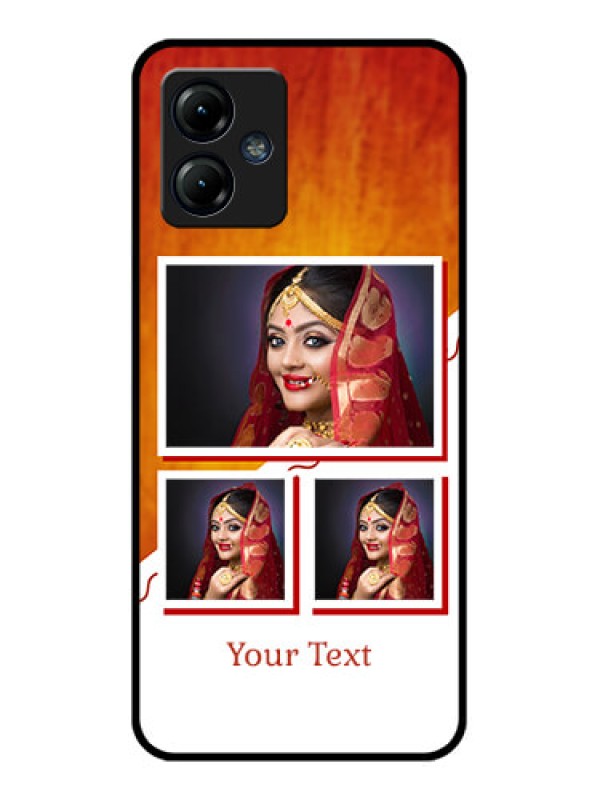 Custom Moto G14 Custom Metal Phone CaseWedding Memories Design