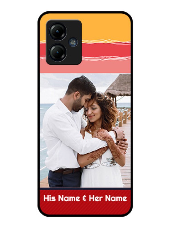 Custom Moto G14 Custom Metal Phone CaseColorful Case Design