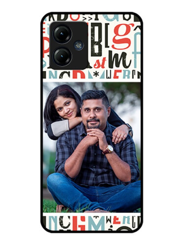 Custom Moto G14 Custom Metal Phone CaseAlphabet Design