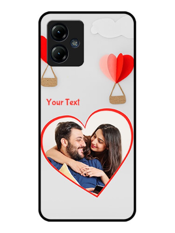 Custom Moto G14 Custom Metal Phone CaseParachute Love Design