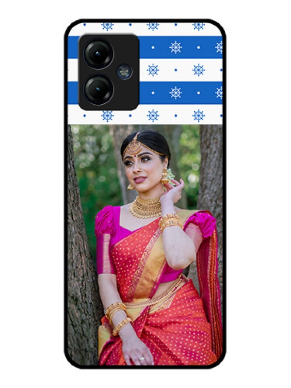Custom Moto G14 Custom Metal Phone CaseSnow Pattern Design