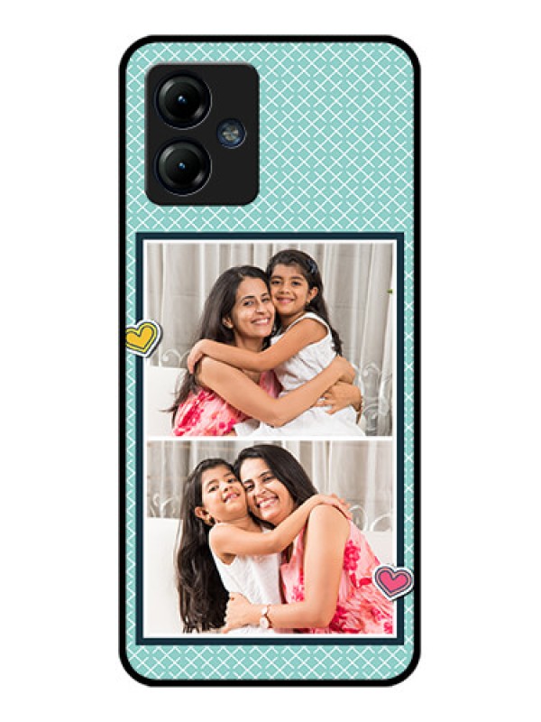 Custom Moto G14 Custom Metal Phone Case2 Image Holder With Pattern Design