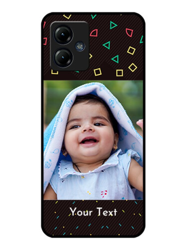 Custom Moto G14 Custom Metal Phone CaseWith Confetti Birthday Design