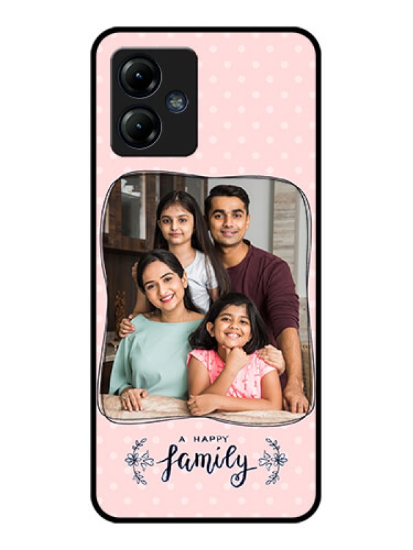 Custom Moto G14 Custom Metal Phone CaseFamily With Dots Design
