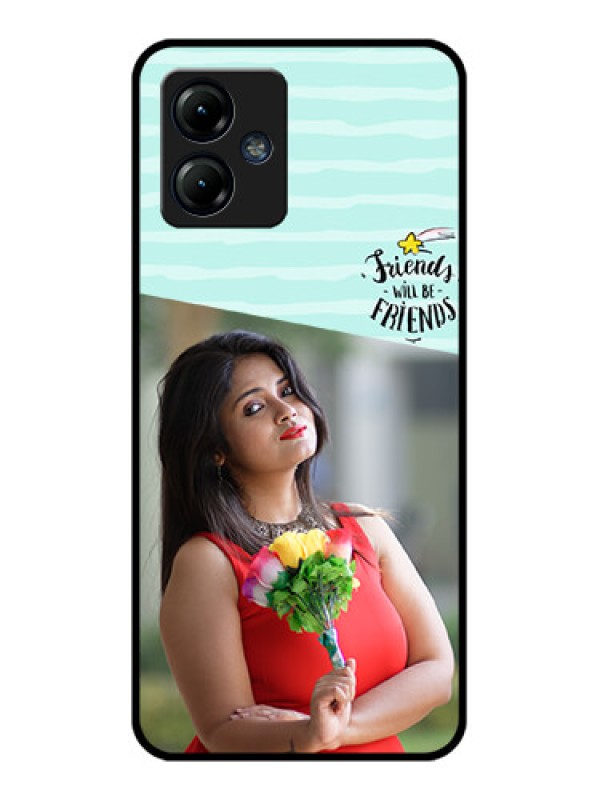 Custom Moto G14 Custom Metal Phone CaseFriends Picture Icon Design