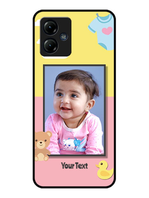 Custom Moto G14 Custom Metal Phone CaseKids 2 Color Design