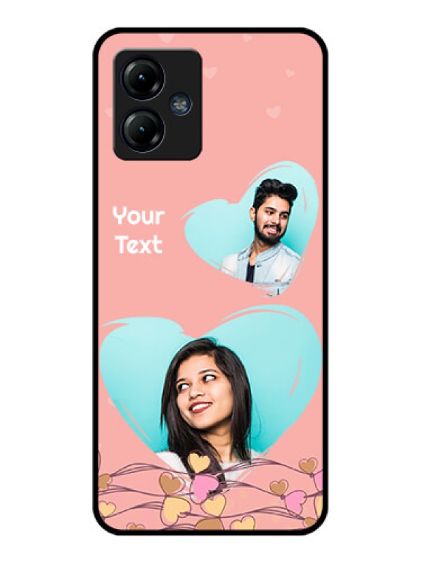 Custom Moto G14 Custom Metal Phone CaseLove Doodle Design