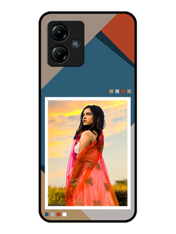 Custom Moto G14 Custom Metal Phone CaseRetro Color Pallet Design