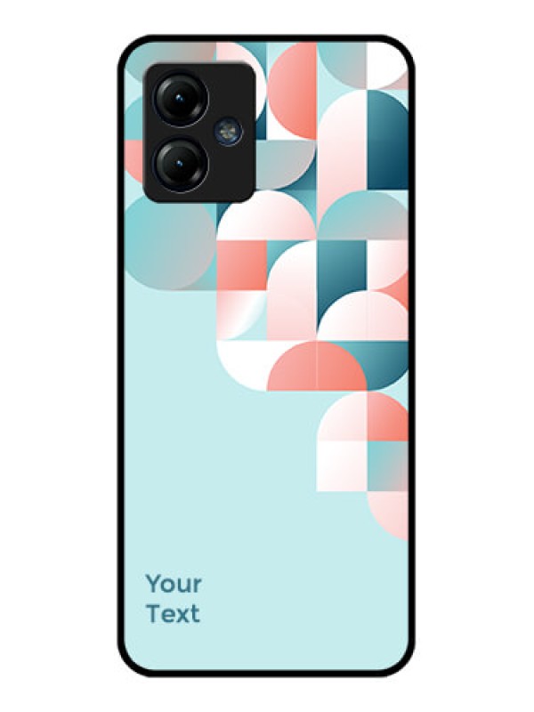 Custom Moto G14 Custom Metal Phone CaseStylish Semi - Circle Pattern Design