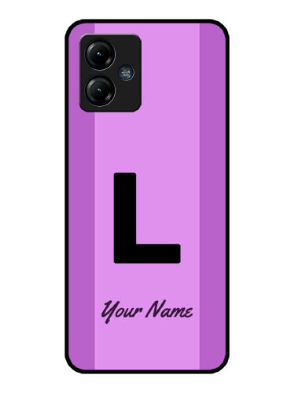 Custom Moto G14 Custom Metal Phone CaseTricolor Custom Text Design