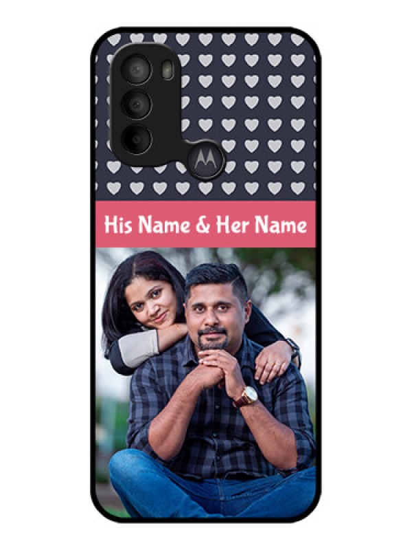 Custom Moto G31 Custom Metal Phone CaseLove Symbols Design